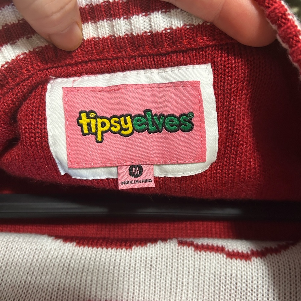 Tipsy Elves Red Santa Crew Neck Sweater - Picture 2 of 10